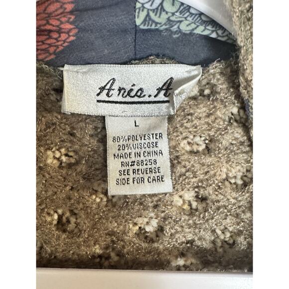 Aris. A Mixed Media Velvet Lagenlook Boho Artsy Patchwork Cardigan Duster Sz L - Picture 7 of 8